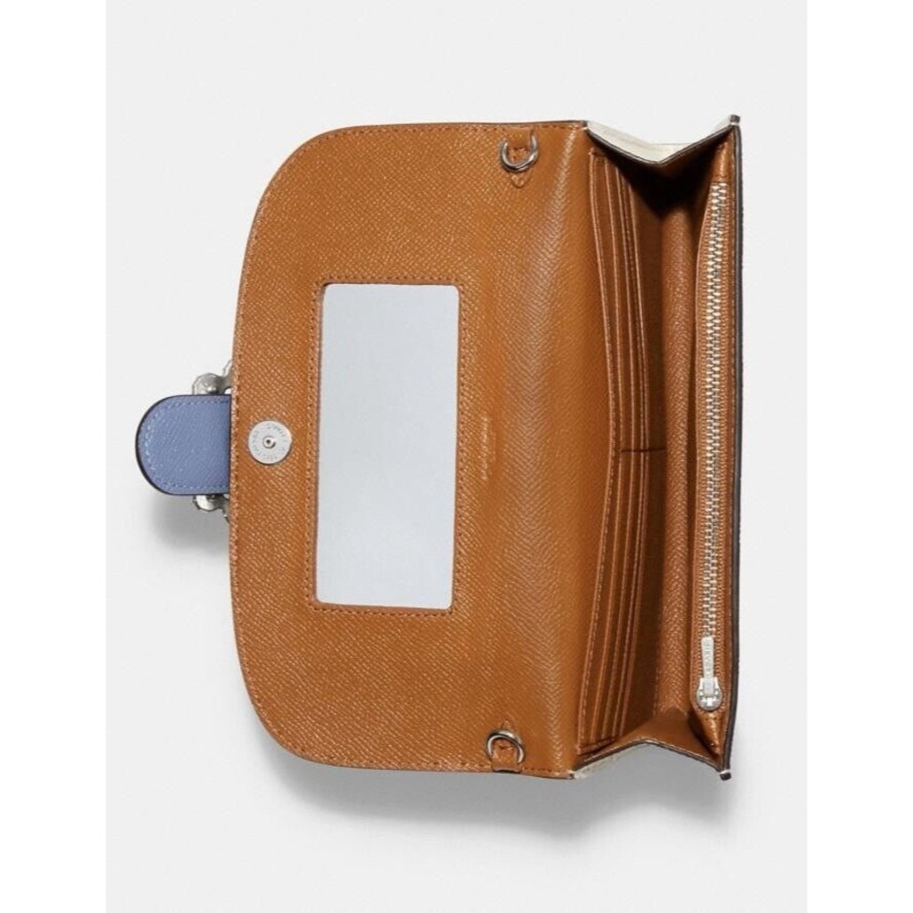NWT Coach C1484 Gemma Clutch Crossbody In Colorblock Signature Canvas Org $288 - Picture 8 of 9